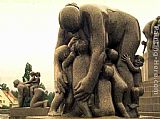 Gustav Vigeland Famous Paintings - Woman and Children